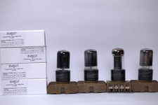 QUAD GE 6V6GT Smoked Glass Grey Ladder Plate [] GETTER  Vintage Vacuum Tubes picture