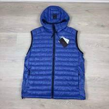 Bogner Fire & Ice Puffer Vest Mens XL Blue Corvin Quilted Hooded picture