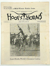 1945 Hoofs and Horns Rodeo Magazine Louis Brooks World Champion Cowboy March picture