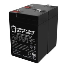 Mighty Max 2 Pack - 6 Volt 6v 4.5ah Rechargeable Deer Game Feeder Battery picture