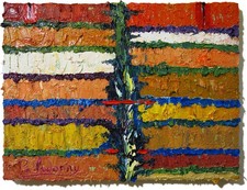 ORIGINAL█OIL PAINTING█VINTAGE EXPRESSIONISM ART█NATURE LANDSCAPE ABSTRACT DECO█A picture