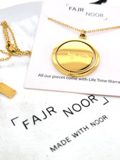 FAJR NOOR Patience & Gratitude Spinning Necklace 18k Gold Plated picture
