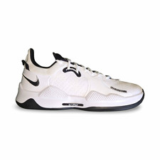 NWOB Nike PG 5 TB Mens US 14.5 Basketball Shoes Low Top White/Black DM5045-100 picture