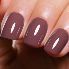 Gel Polish, 0.5 Fl Oz Coffee Brown Gel Nail Polish Autumn Winter Soak Off LED... picture