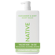 Native Body Wash for Women & Men, Cucumber & Mint, 36 Oz Pump Bottle, Sulfate-Fr picture