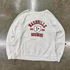 Vintage Champion Nashville Sounds Baseball Crewneck Sweatshirt Gray Size XL picture