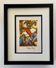 DIEGO RIVERA + ORIGINAL 1946 + SIGNED VINTAGE PRINT + IN CARDBOARD + MATTED picture