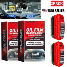 2x 120ML Automotive Oil Film Cleaning Brush Car Windows Glass Cleaning US Stock picture