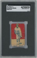 1921 W516-2-1 3 Walter Johnson SGC A 736708 picture