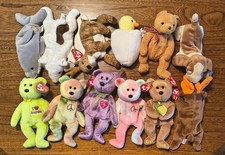 Ty Beanie Babies Lot of 12 Flash BBOC 2 Peace Australia Eggbert Tagged picture