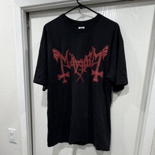 Vintage 90’s Mayhem Pure Norwegian Black Metal T-Shirt Cygnus Tag Size XL picture