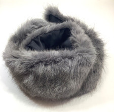 NWOT J.CREW COLLECTION Gray Faux Fur Scarf Style G0056 $228 picture
