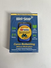 New Wet-Stop 3+ Bedwetting Sensor w/ Vibration & Sound Enuresis Alarm In Box NIB picture