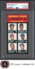 1968 Topps Plaks Checklist #2 PSA Authentic Altered picture