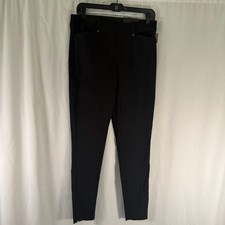 New Maurices Pull On Skinny Ankle Pants Women's Medium Black Mid Rise Stretch picture