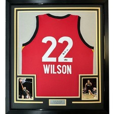 Framed Facsimile Autographed A'ja Wilson 35x39 Red Reprint Auto Jersey picture