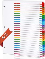 Alphabet Binder Dividers for 3 Ring Binder COIDEA A-Z Dividers for 3 Ring Bin... picture