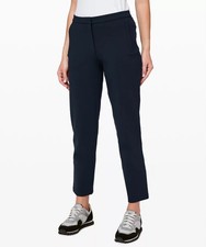 Lululemon On The Move Pant Black Stretch Travel Career Ankle Pants Zip Pocket picture