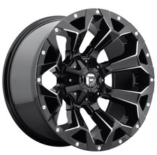 20x9 Fuel Assault Gloss Black & Milled Wheel 5x114.3/5x127 Rim 1mm D57620902650 picture