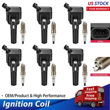 6PK Ignition Coils & Spark Plugs For 2007-2008 Isuzu i-290 2.9L i-370 3.7L UF497 picture