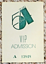 STUDIO 54 ORIGINAL VIP ADMISSION PASS 1980's - SEQUENTIALLY NUMBERED picture