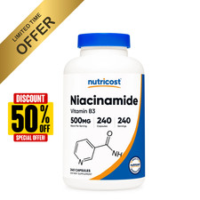 Nutricost Niacinamide (Vitamin B3) 500mg, 240 Capsules - Flush Free, Gluten Free picture