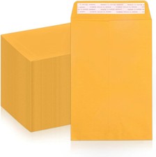 6x9 Manilla Envelopes Self Seal 250 PCS, Goefun Small Brown Kraft 6x9,  picture