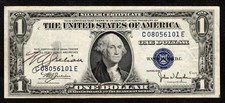 $1 1935-C Silver Cert Treasury Autograph William A.  Julian SCARCE XF picture