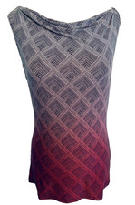Size Small The Limited Ombre Tank Black to Red Geometric picture