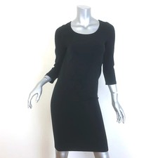 Wolford Barcelona 3/4 Sleeve Dress Black Stretch Knit Size Small picture