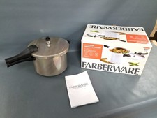 Farberware Aluminum Pressure Cooker 6 QT w/ Jiggler + Gasket In Box picture