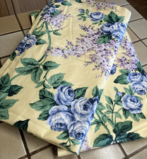 LONGABERGER RETIRED YELLOW VINE LILAC ROSE ONE PAIR LINED DRAPERY PANELS 46 X 86 picture