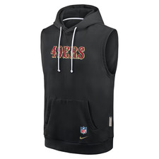 San Francisco 49ers AUTHENTIC Nike Mens NFL Rivalries Sleeveless Hoodie Black picture