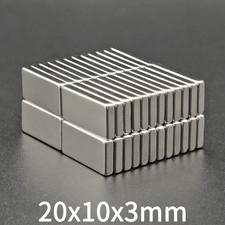 10/20pcs Super Strong Block Fridge Magnets Rare Earth Neodymium 20mm X 10mm X 3m picture