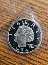 2003 $10 NORFED Liberty Dollars w/ Torch Reverse 1 oz .999 Fine Silver picture