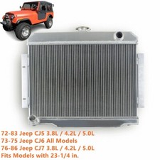 For Jeep CJ5/CJ6/CJ7 1972-1986 Racing Cooling Radiator 3 Row Full Aluminum Core picture