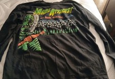 MARS ATTACKS LONG SLEEVE SHIRT 1996 VTG 90S TIM BURTON  XL ANVIL TAG MOVIE PROMO picture
