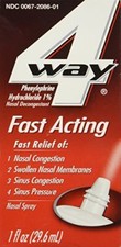 4 Pack 4 Way Fast Acting Nasal Decongestant Sinus Spray 1 Fl Oz each picture