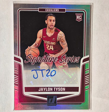 2024-25 Panini Donruss Signature Series Jaylon Tyson RC Auto Cavaliers #SS-JTC picture