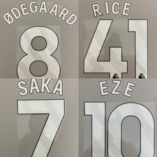 2025/27 Arsenal EPL Home & Away Soccer Name & Number Set Player Size picture