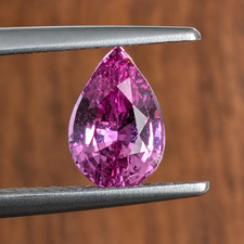 Cert Unheated Padparadscha Sapphire 1.17ct Madagascar Nat Loose Gemstone Pear picture