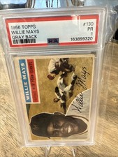 1956 Topps - Willie Mays #130 Gray Back PSA Graded picture