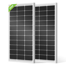 ECO-WORTHY 2Pcs 100 Watt Solar Panels Monocrystalline Solar Panel for 12V/24V Ba picture