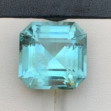 26.74 Carat Light Blue Natural Aquamarine Asscher Cut Loose Gemstone for Pendant picture