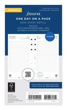 Filofax 25-68441 Personal Day Per Page 2025 Planner Refill - English picture