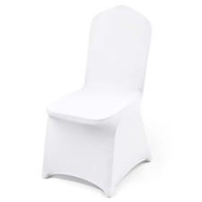 Uimoso 100PCS White Stretch Spandex Chair Covers for Weddings Parties and Dining picture