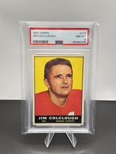 Topps 1961 Jim Colclough #174 PSA 8 Boston Patriots Football Trading Card picture