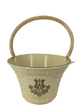Vtg Pfaltzgraff Village Basket w/Handle Flower Pot Storage Decor USA made picture