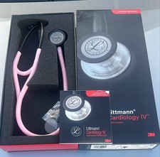 3M Littmann Cardiology IV Stethoscope 6168, Pink-Black Chestpiece Black 27 picture