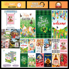 12 Seasonal Garden Flags Set - 12x18 Inch Double-Sided Yard Decor for All Season picture